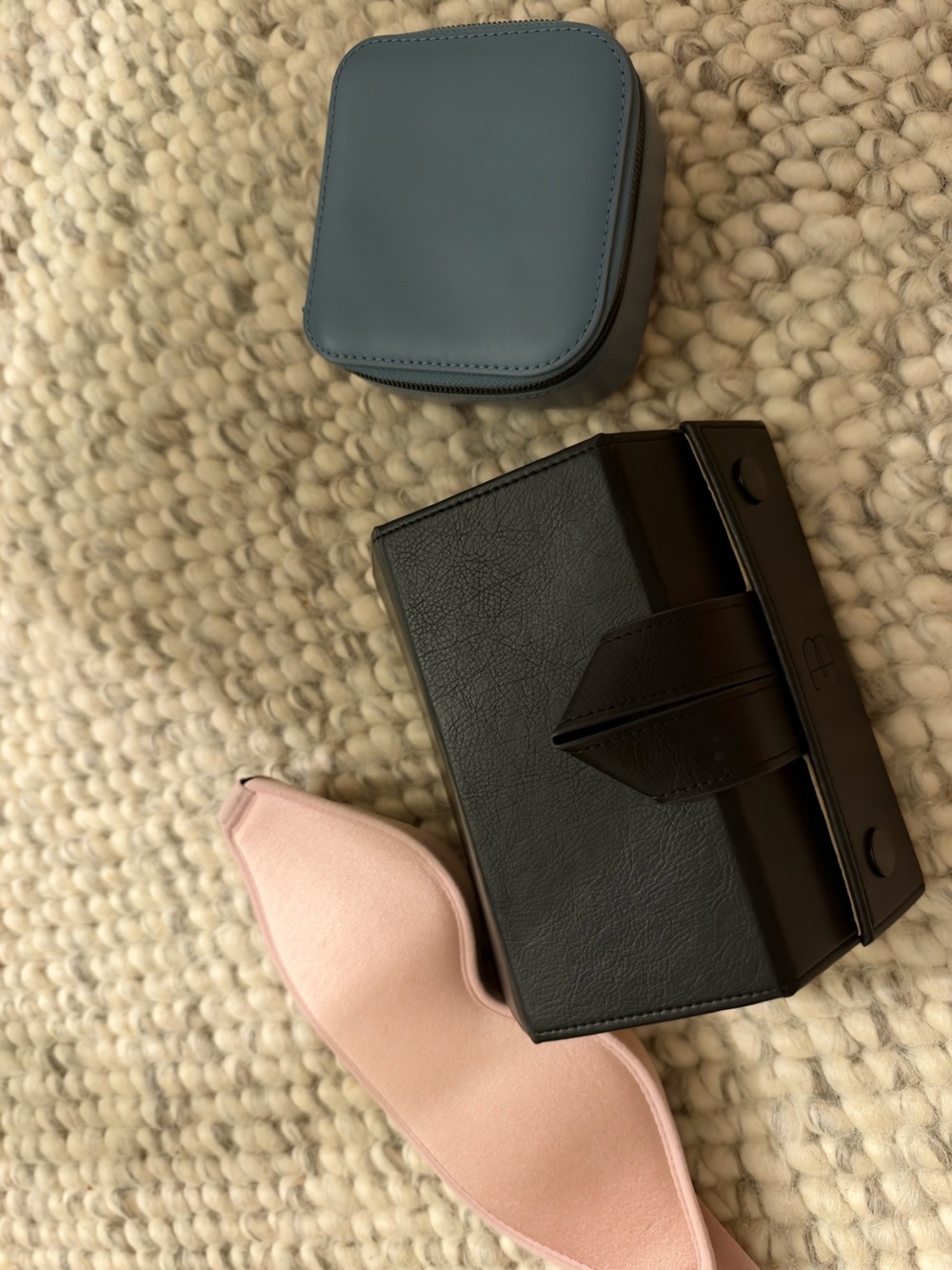 Black Leather Travel Case - Men Accessories